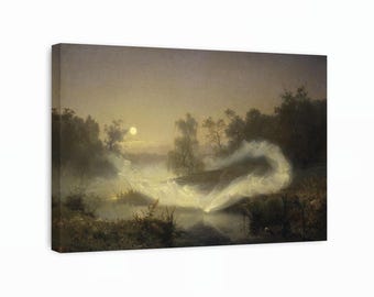 Impressão em tela de fadas dançantes: August Malmstrom, folclore escandinavo