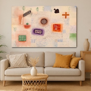 Paul Klee Place Signs Canvas Art: Abstract Modernist Home Decor