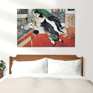 Marc Chagall Leinwanddruck „The Birthday 1915“ - naive Kunst - Home Decor 1P Total: 36"x24" inches