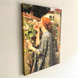 John William Waterhouse - The Soul of the Rose 1908 Canvas Art, Famous Painting, Romanticism Art,Reproduction Canvas Print,Modern Home Decor