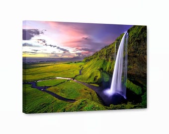 Waterfall Canvas Art, Landscape Nature Wall Decor