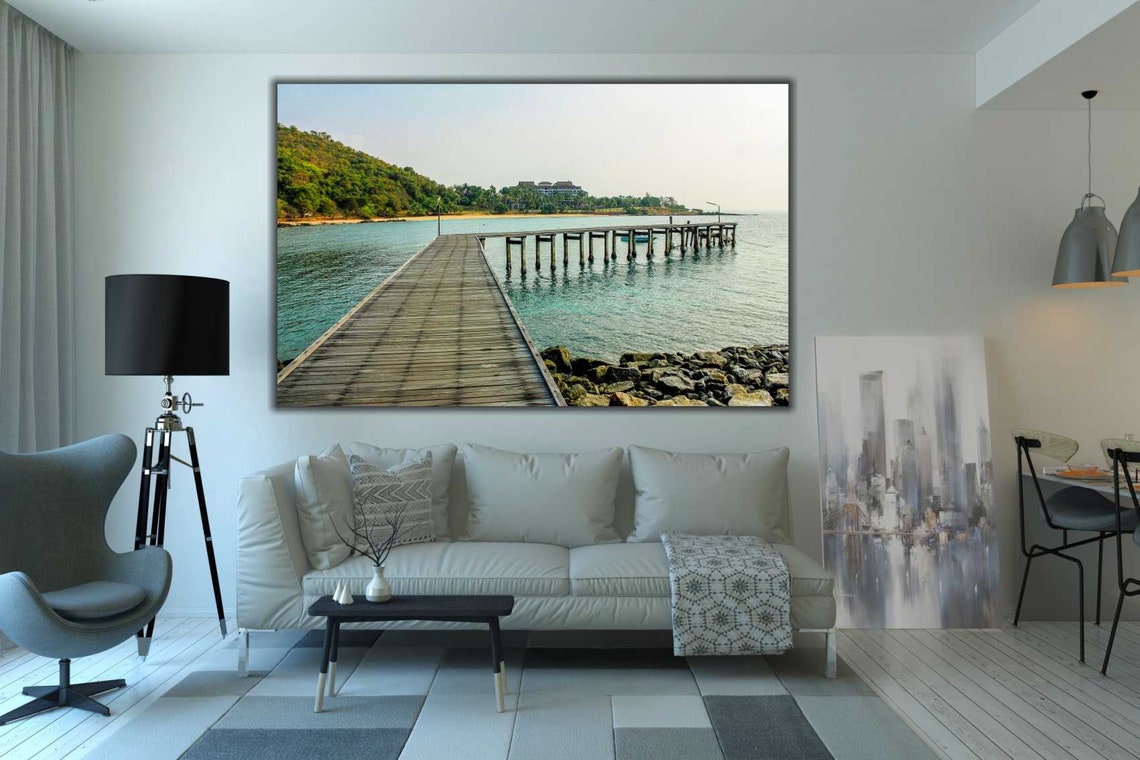 Pier Wall Art Nature Print Lake Wall Decor Pier Print Etsy
