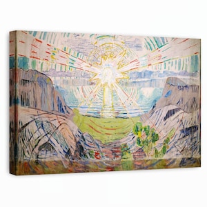 Edvard Munch - The Sun Canvas Print: Expressionist Sunrise Wall Art