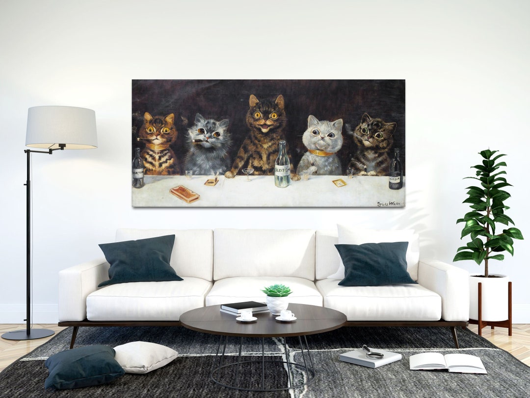 Wee Blue Coo Louis Wain Geburtstagskarte – Bar Tiere Mit Katzen, 12,5x17,5 Cm