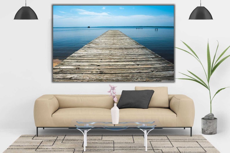 Pier Wall Art Lake Wall Decor Pier Print Landscape Decor Etsy