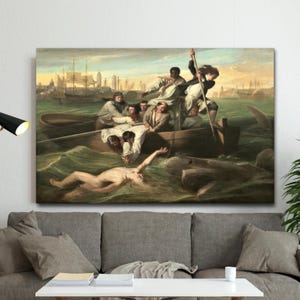 Watson and the Shark Canvas Art, John Singleton Copley Famous Painting