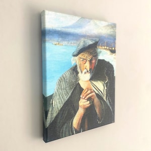 Stampa artistica su tela Vecchio pescatore – Riproduzione Tivadar Csontváry Kosztka