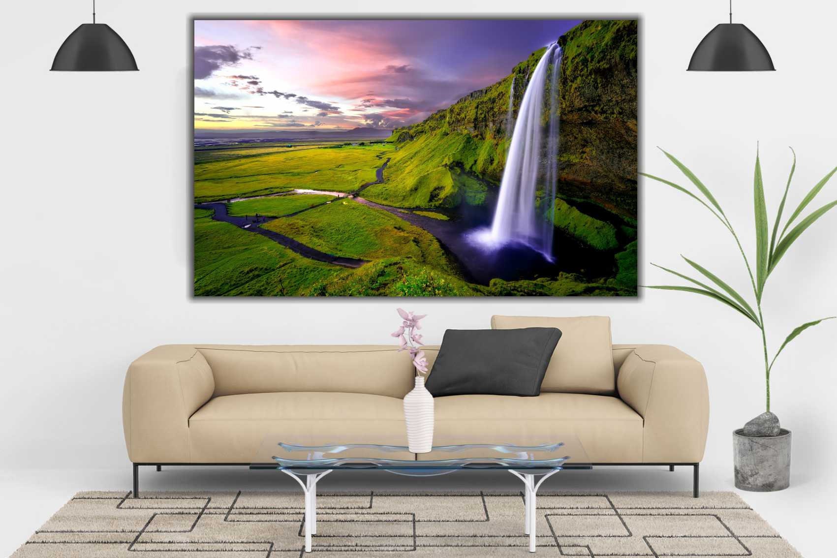 Waterfall Wall Art Waterfall Art Print Landscape Wall Art Etsy