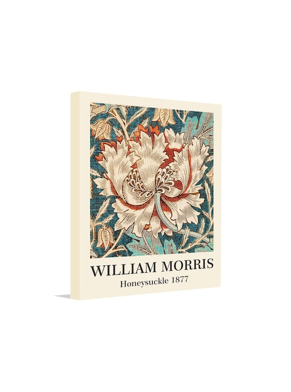 William Morris Honeysuckle Canvas Print: Art Nouveau Floral Wall Art