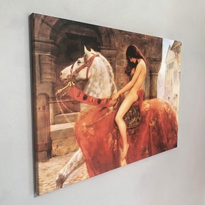 John Collier - Lady Godiva Canvas Art Print, Famous Painting, Pre-Raphaelite Art Print, History Painting, Reproduction Canvas Art,Home Decor