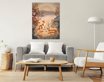 片山墨世作「朧」（1927年）キャンバスアート｜日本のミニマリスト壁