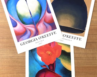 Set di stampe artistiche di Georgia O'Keeffe - Serie 1, Canna rossa, Luce in arrivo