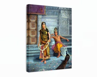 Radha Krishna Canvas Art: Hindu Mythology, Indian Couple Home Decor