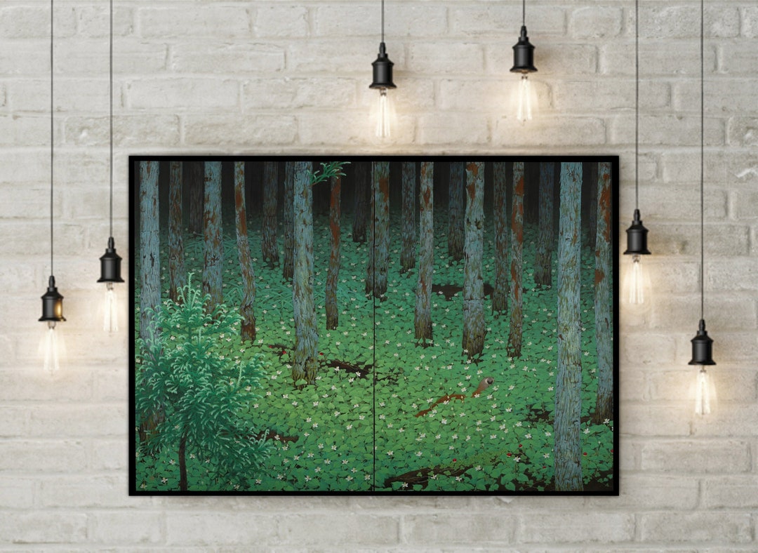 Katayama Bokuyo Mori forest 1928 Canvas Print Giclee Etsy