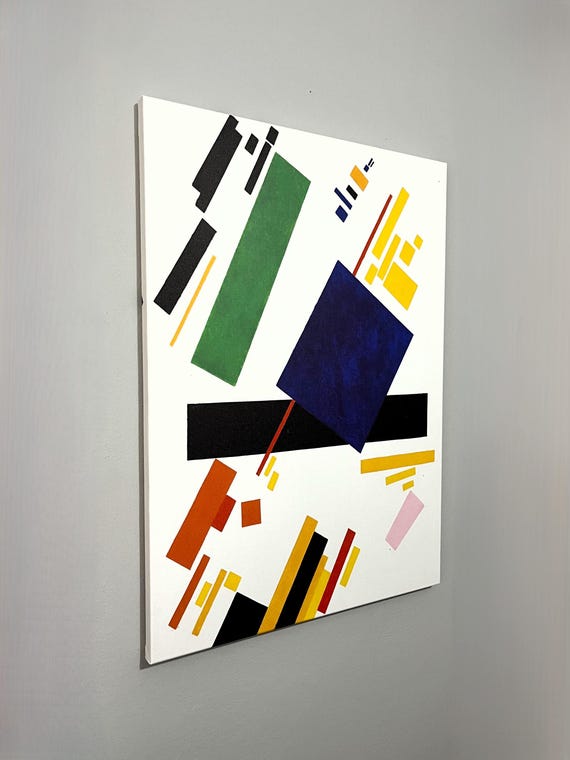 Malevich Suprematist Canvas Art, Geometric Abstraction Home Decor