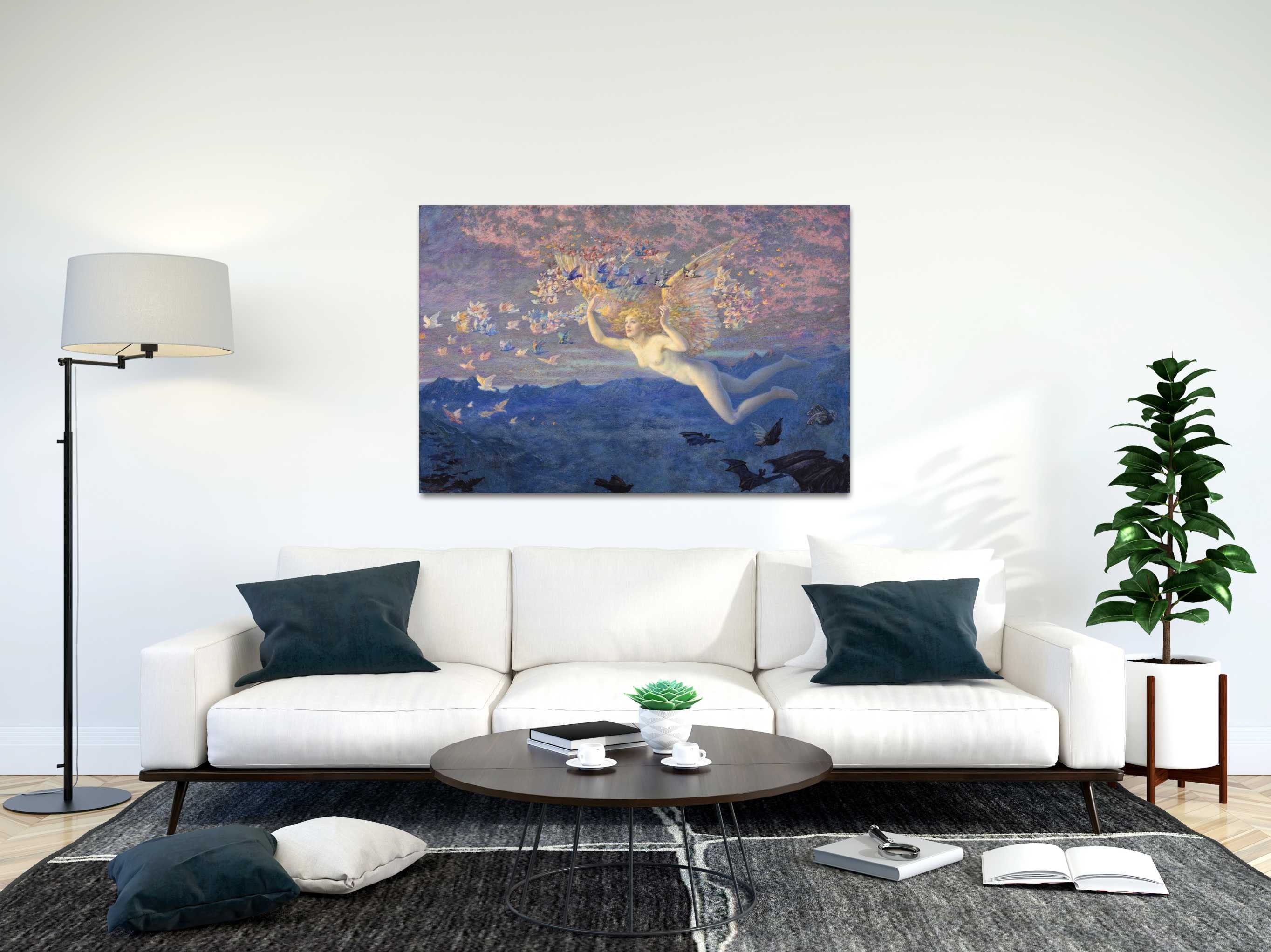 Arte en lienzo de Edward Robert Hughes, Alas de la mañana, Arte del  Romanticismo - Etsy México, image size:2728x2045