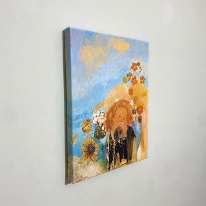 Odilon Redon Canvas Art: Evocation of Roussel, Floral Wall Decor