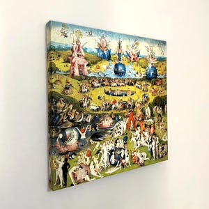Hieronymus Bosch : Garden of Earthly Delights Canvas Art, Bosch Wall Art, Famous Painting, Christian Art, Reproduction Canvas Art,Home Decor