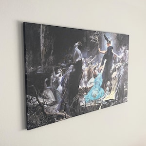 Adolf Hirémy-Hirschl - Souls on the Banks of the Acheron Canvas Art, Symbolism Art, Mythology Art, Famous Painting,Reproduction Canvas Print