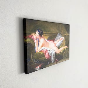 Francois Boucher - Resting Maiden Canvas Art, Famous Painting, Francois Boucher Canvas, Rococo Art, Reproduction Canvas Art, Ready To Hang!