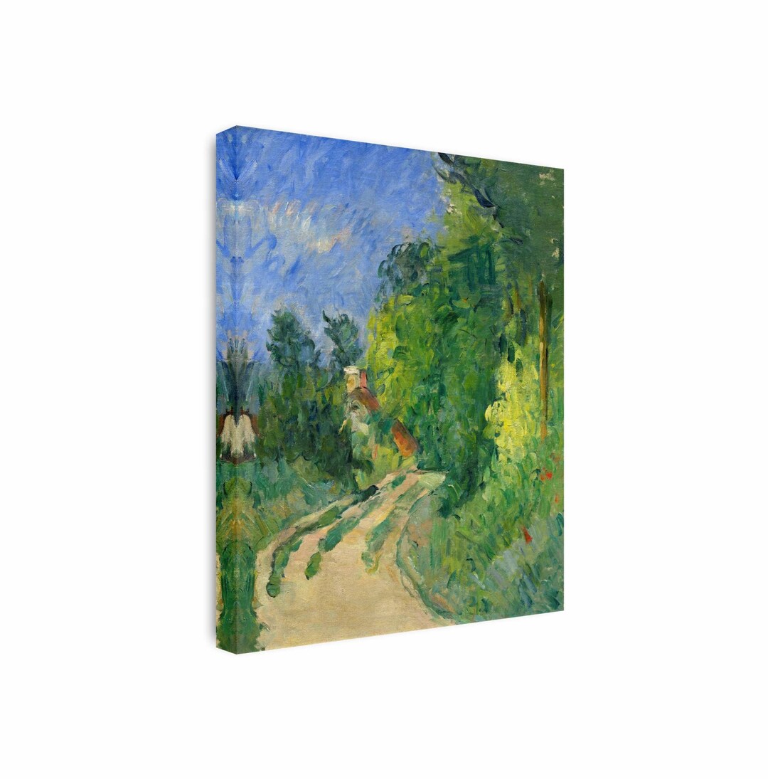 Cézanne Landscape Canvas Art: Bend in the Road Through the Forest Print ...