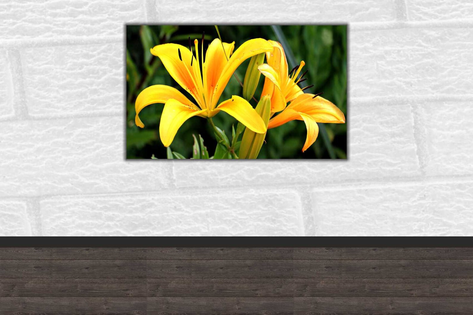 Yellow Flower Canvas Print Floral Decor Yellow Flower Wall | Etsy