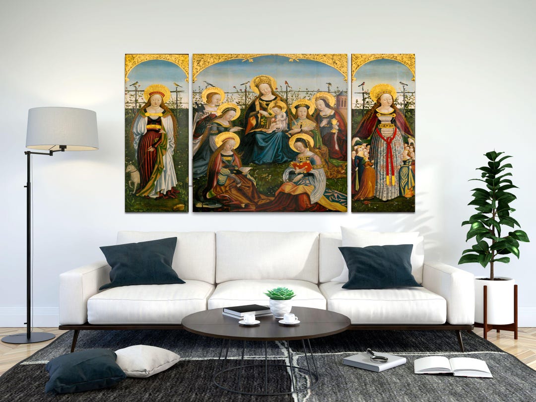 Tríptico de la Virgen con el Niño: Decoración religiosa medieval - Etsy ...