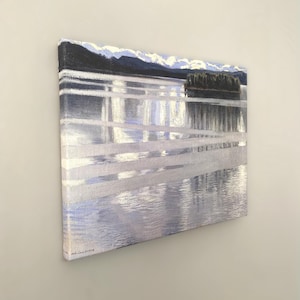 Lake Keitele by Akseli Gallen-Kallela Canvas Art, Landscape Wall Art, Frozen Lake, Famous Painting,Lake Decor,Reproduction Canvas Home Decor