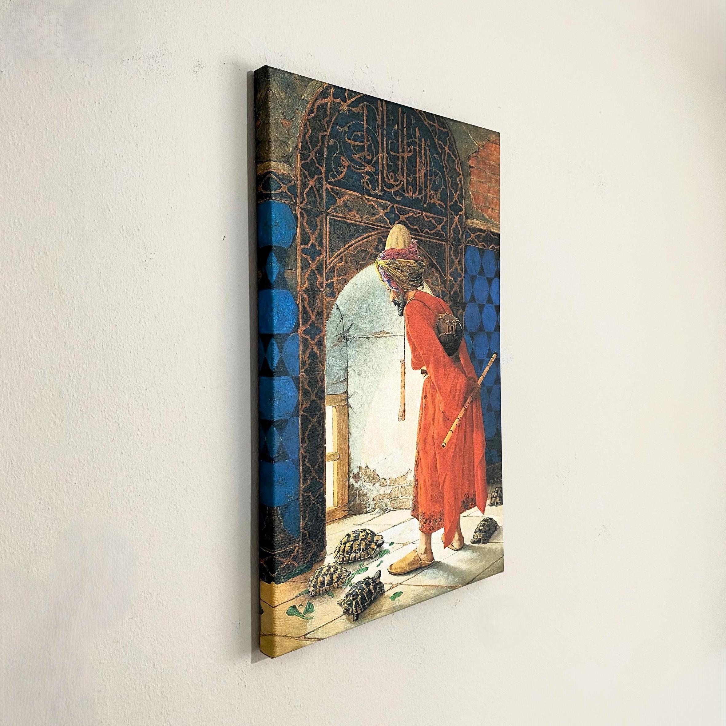 Osman Hamdi Bey The Tortoise Trainer Most Famous Turkish Painting | Tortoise Trainer Canvas Print | The Tortoise Trainer Art | Home Decor |