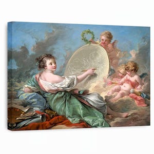 Francois Boucher Rococo Canvas Print: Allegory of Painting, Classical Art