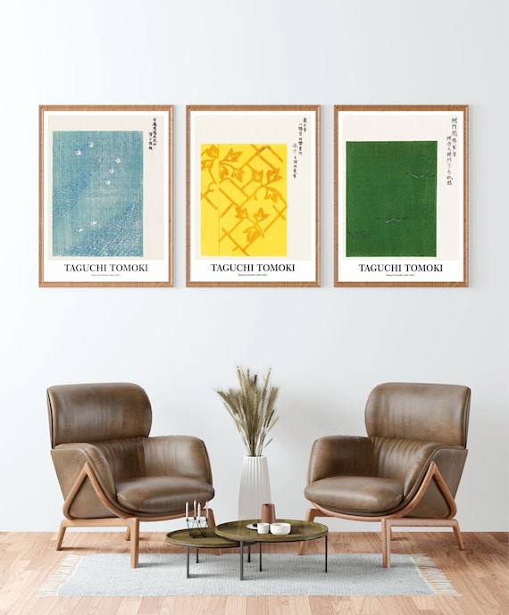 田口智樹 木版画 3枚セット 八尾の椿 ポスター - Etsy 日本