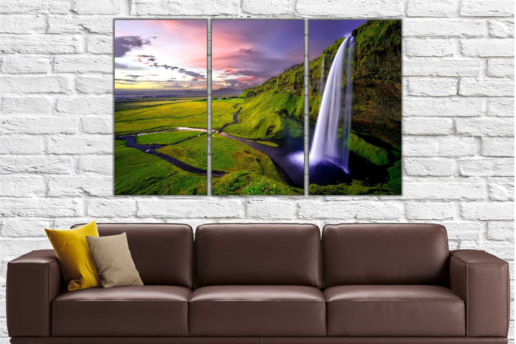 Waterfall Wall Art Waterfall Art Print Landscape Wall Art Etsy