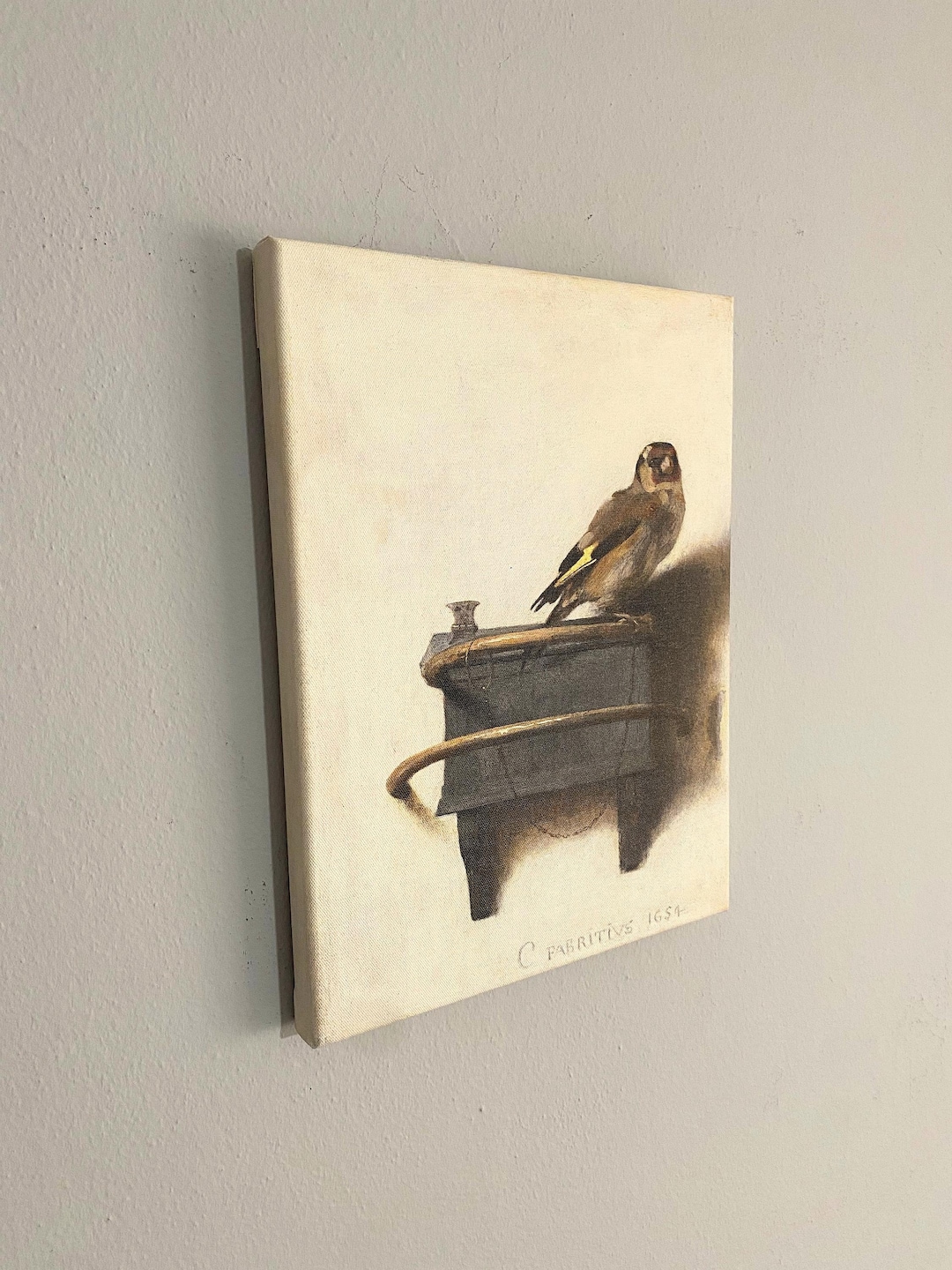 The Goldfinch by Carel Fabritius Canvas Art: Reproduction Animal Wall ...