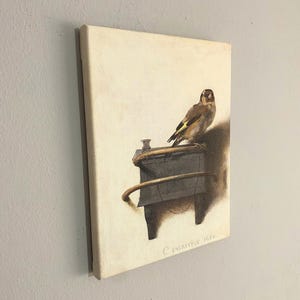 The Goldfinch by Carel Fabritius Canvas Art Print, Animal Art, Bird Print, Animal Wall Decor, Reproduction Canvas Home Decor, Bird Wall Art
