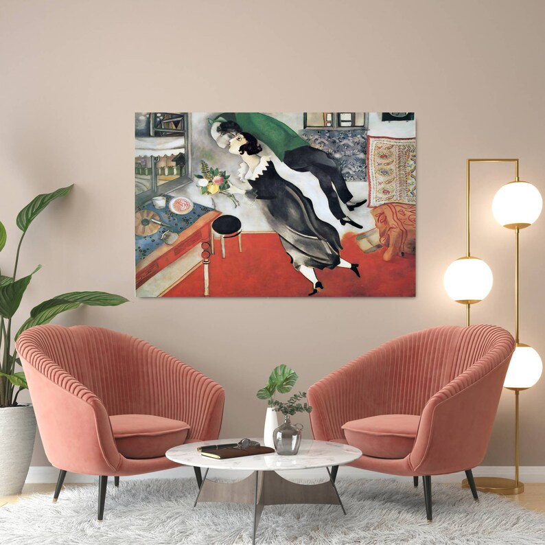 Marc Chagall Leinwanddruck „The Birthday 1915“ - naive Kunst - Home Decor Bild 5