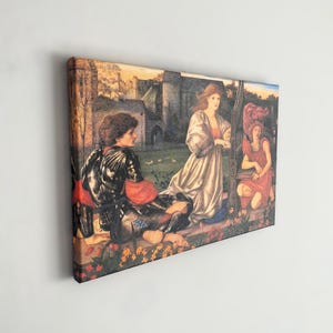 Edward Burne-Jones - The Love Song Canvas Art Print, Pre-Raphaelite Art, Famous Painting, Symbolism Wall Art, Reproduction Canvas Home Decor