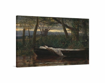 The Lady of Shalott Canvas Art: Pre-Raphaelite Home Decor