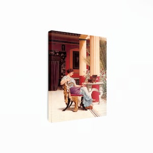 John William Godward Canvas Print: The Jewel Casket, Neoclassical Woman Wall Art