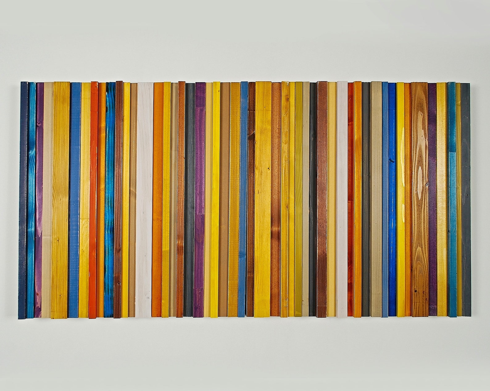 Wood Wall Art Stripes Gradient Sculpture 3d Wall Art Modern Etsy