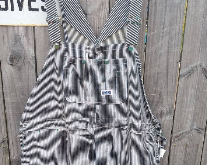 Original Vintage Pinstripe Overalls 54w 32L Good Condition Some Rust