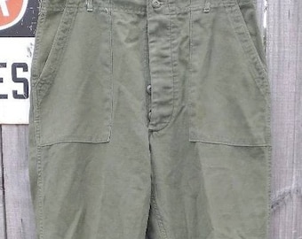 Original Authentic Vintage Sateen OG-107 Olive Drab fatigue pants in Great Condition