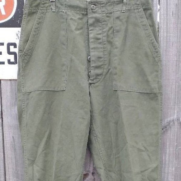 Original Authentic Vintage Sateen OG-107 Olive Drab fatigue pants in Great Condition