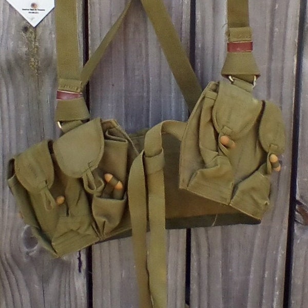 Original Vintage 1970s SKS Ammunition Bandolier Great Condition With Various Stamps