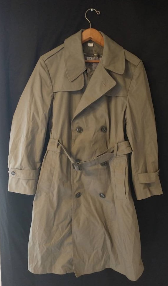 Vintage Military All Weather DSCP Overcoat with Si