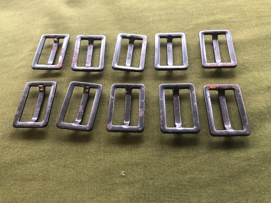 Pack of 10 1940s Vintage Slide Buckles for 1 bing Etsy
