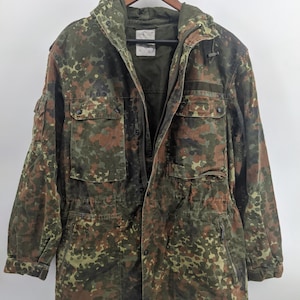 Vintage origineel Duits leger uit 1989 - camouflage - parka - staat: