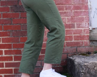 Vintage 70s High Waisted OG-507 Olive Drab fatigue pants