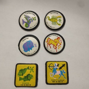 Vintage 1980s Astrological Magnets Made in Hong Kong L. I LTD Great Condition