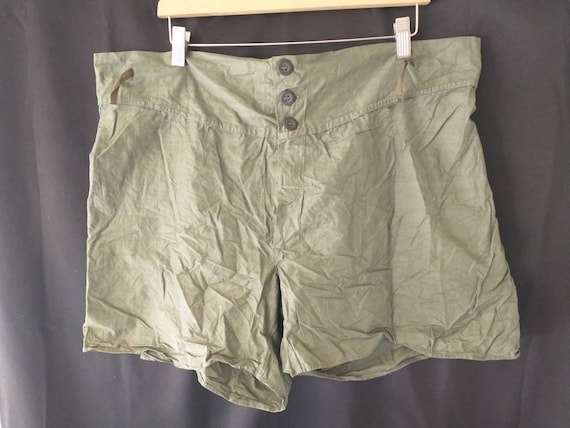 1945 WWII OD Green Boxer Shorts British Made - Gem