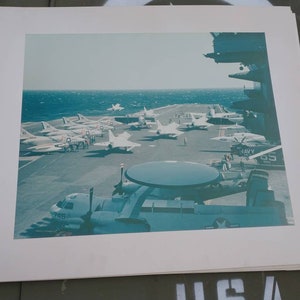 Vintage 1960s Authentic Naval Color   Photograph USS Saratoga  CVB-60 Aircraft Carrier